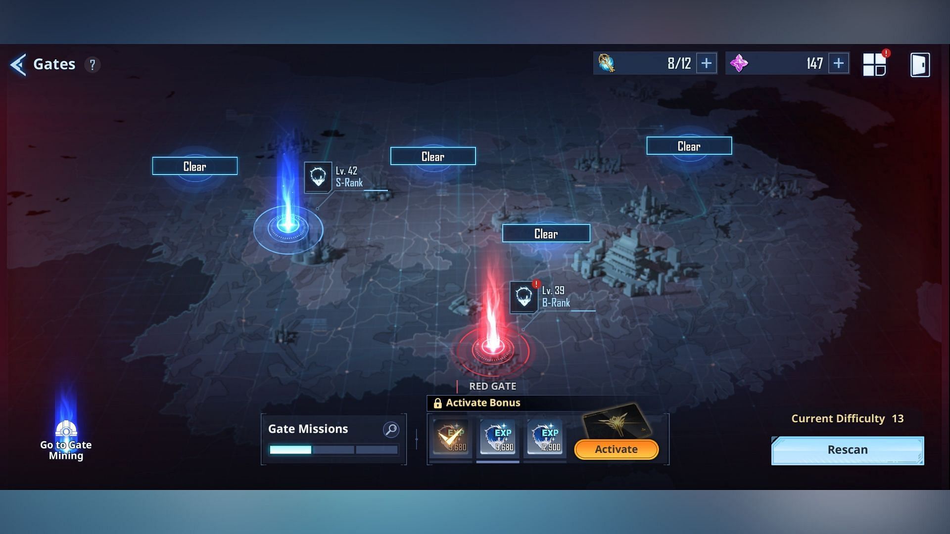 Play Gates game mode to farm traces in Solo Leveling Arise. (Image via Netmarble)