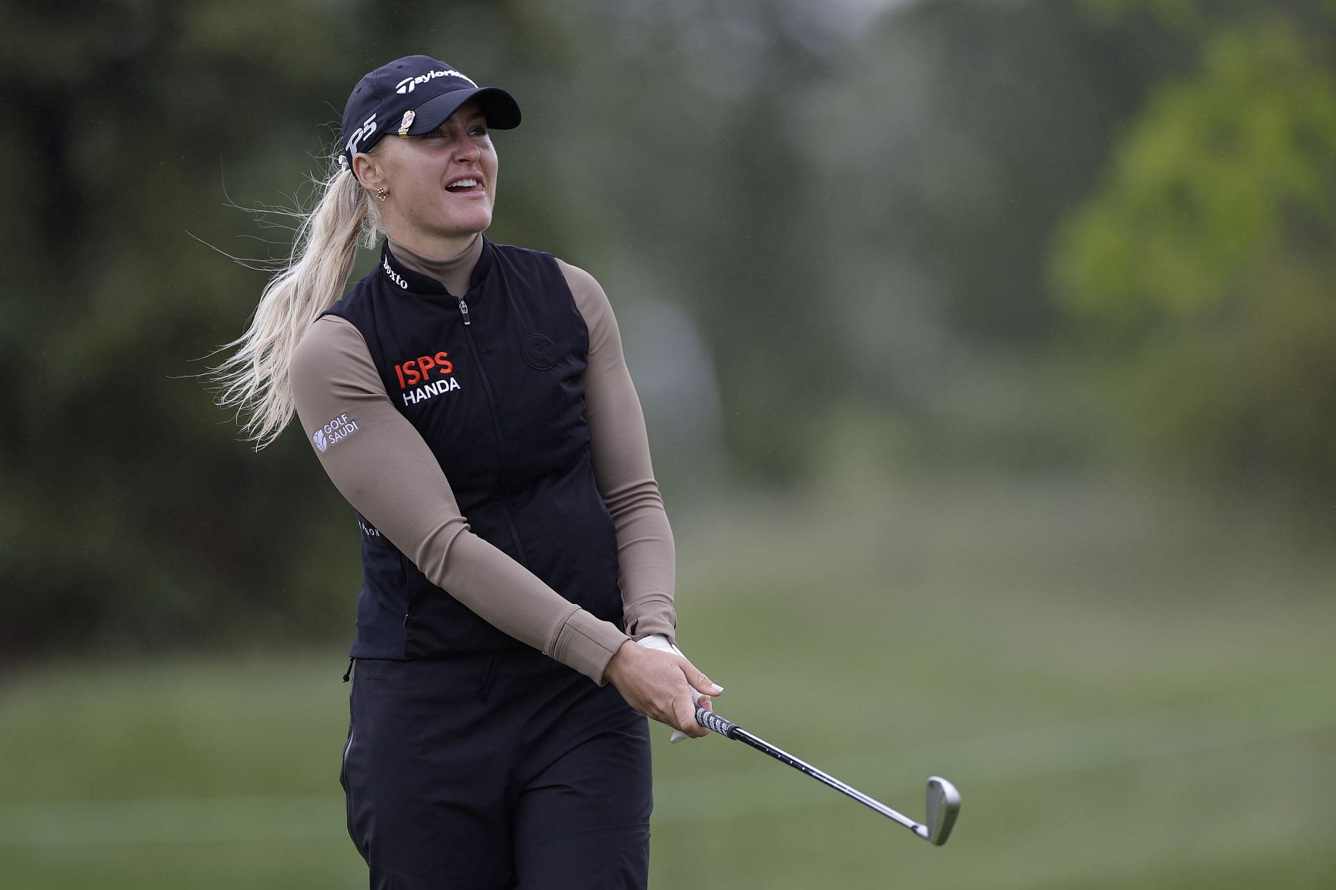 Charley Hull spotted smoking a cigarette while signing fan autographs ...