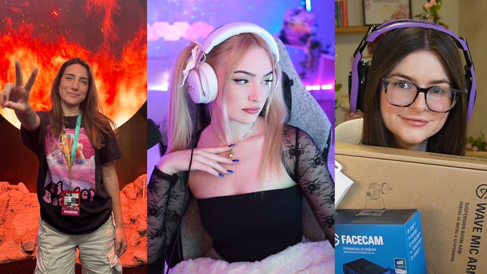 Top 7 female Warzone Streamers to follow in 2024 (Image via X@TheNadiaAmine, X@NatarshaAU and X@iSmixie)