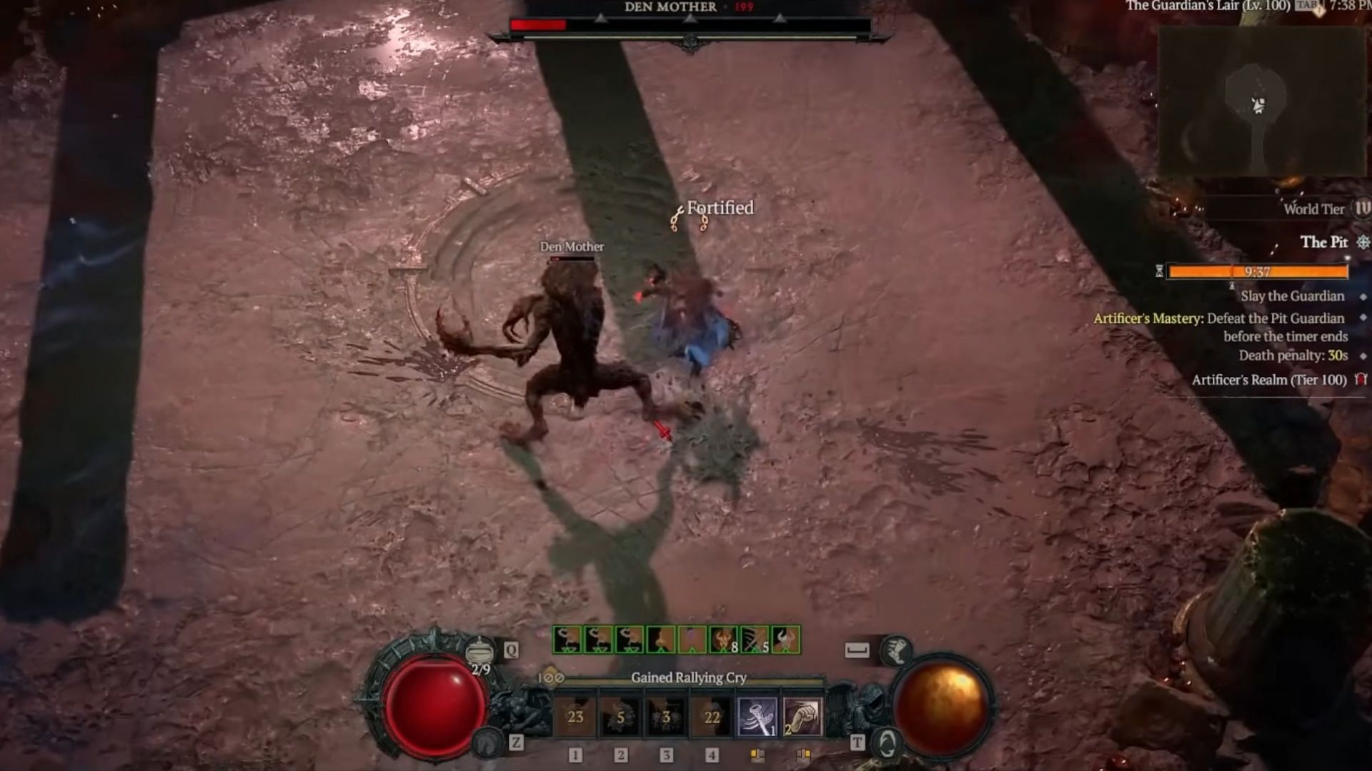 Be it a single target or AOE, nothing evades the wrath of Bash in Diablo 4 (Image via Blizzard Entertainment)