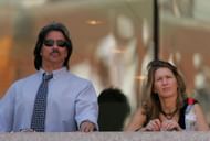 Gil Reyes with Andre Agassi's wife and 22-time Grand Slam champion Steffi Graf (R).