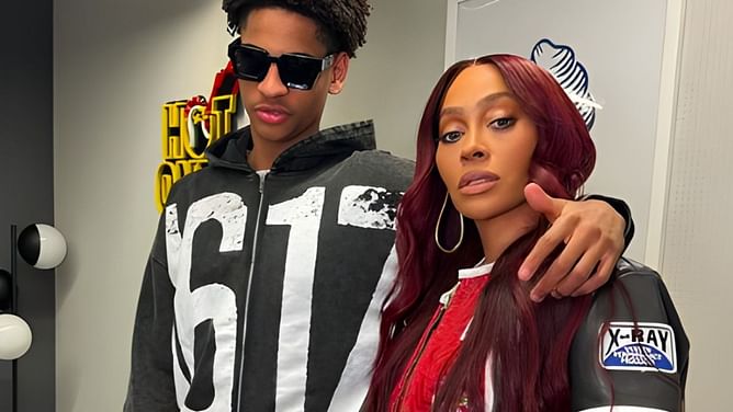 Carmelo Anthony's ex La La Anthony excited as son Kiyan drops 28 points in front of LeBron James and Knicks legend
