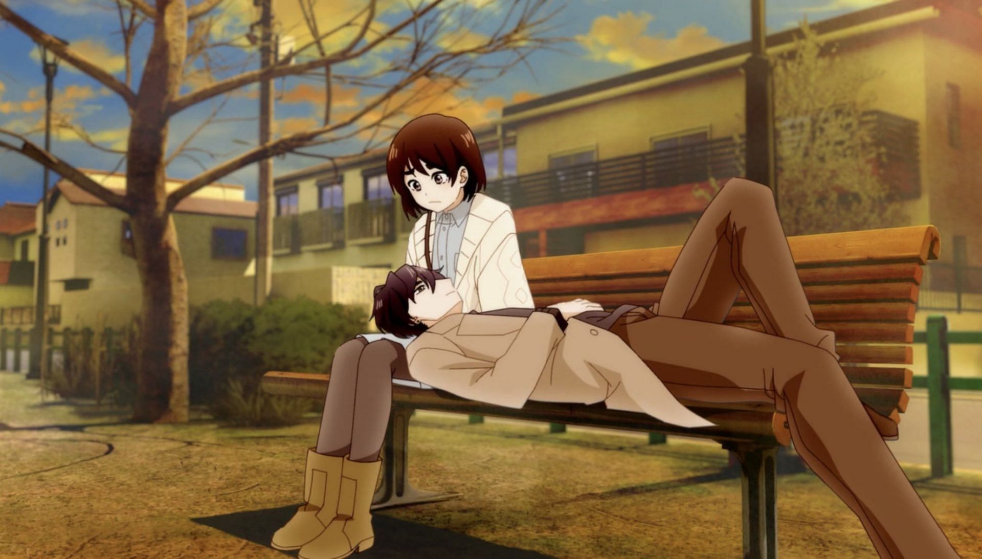 Hinase and Saki, as seen together in the anime (Image via East Fish Studios)