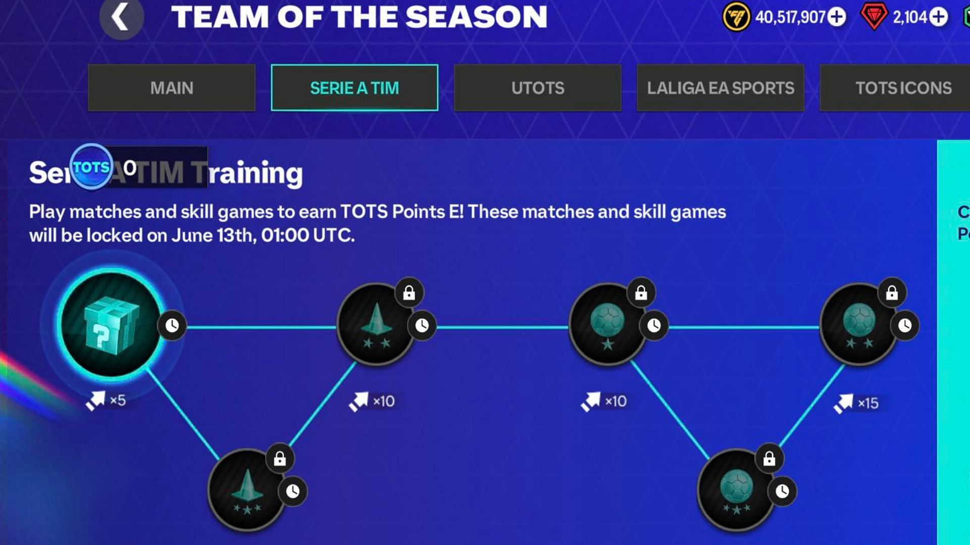 EA FC Mobile Serie A TOTS 24 chapter daily draining missions (Image via EA Sports)