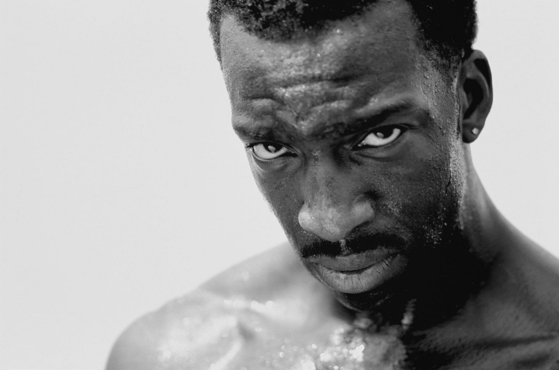 A portrait of Olympic and IAAF World Championship Gold medal wiinning 200 metres and 400 metres sprinter Michael Johnson of the United States on 20 June 2000 at Waco, Texas, United States. (Photo by Mike Powell/Getty Images)