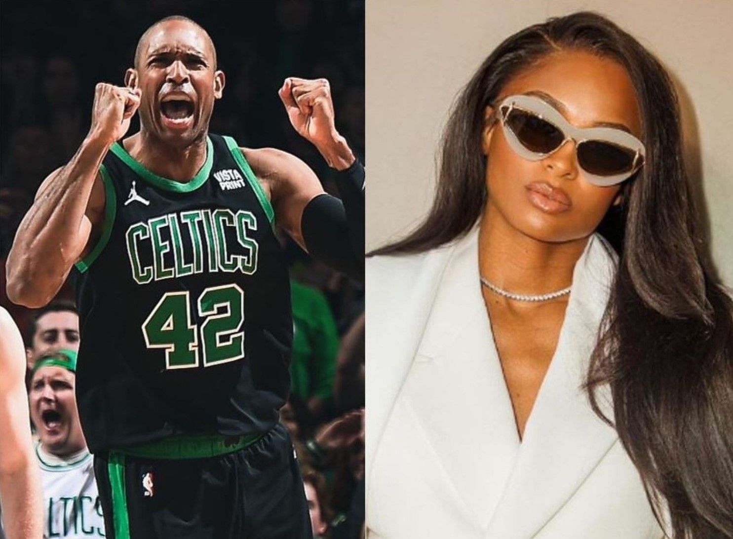 Al Horford&rsquo;s sister pokes fun at Ciara (L) attending Celtics game.