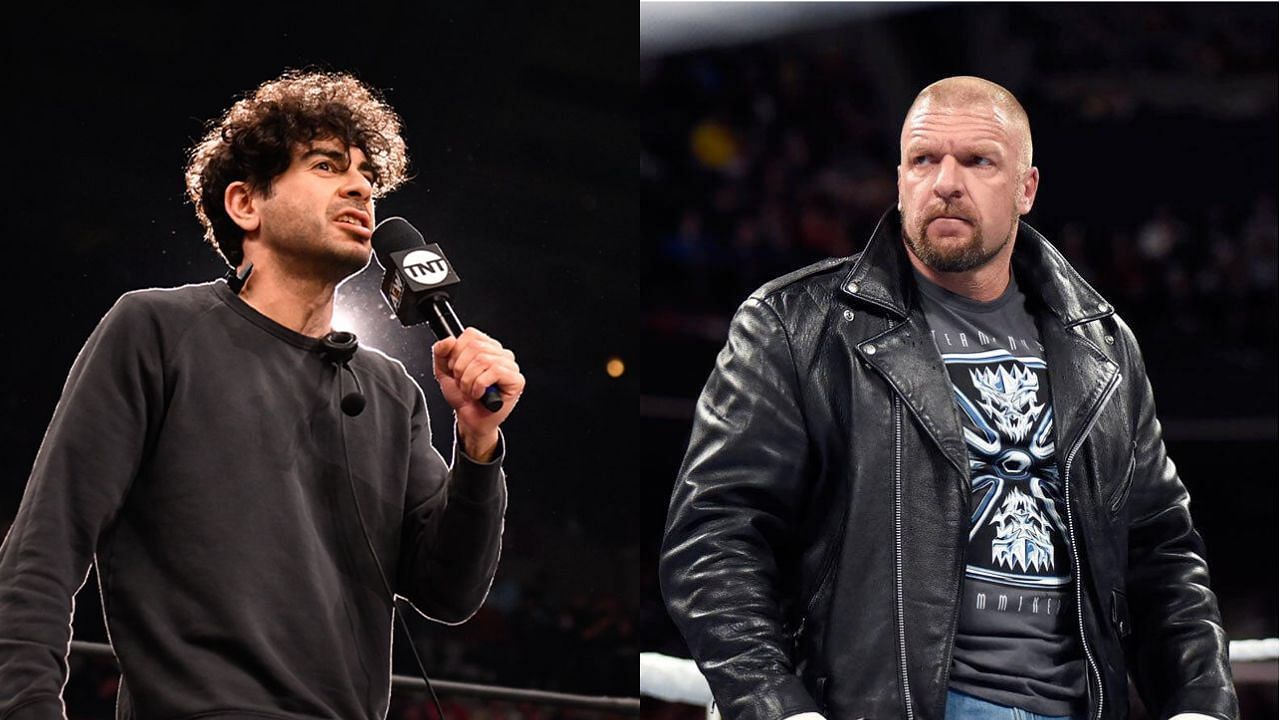 Tony Khan (left) and Triple H (right)