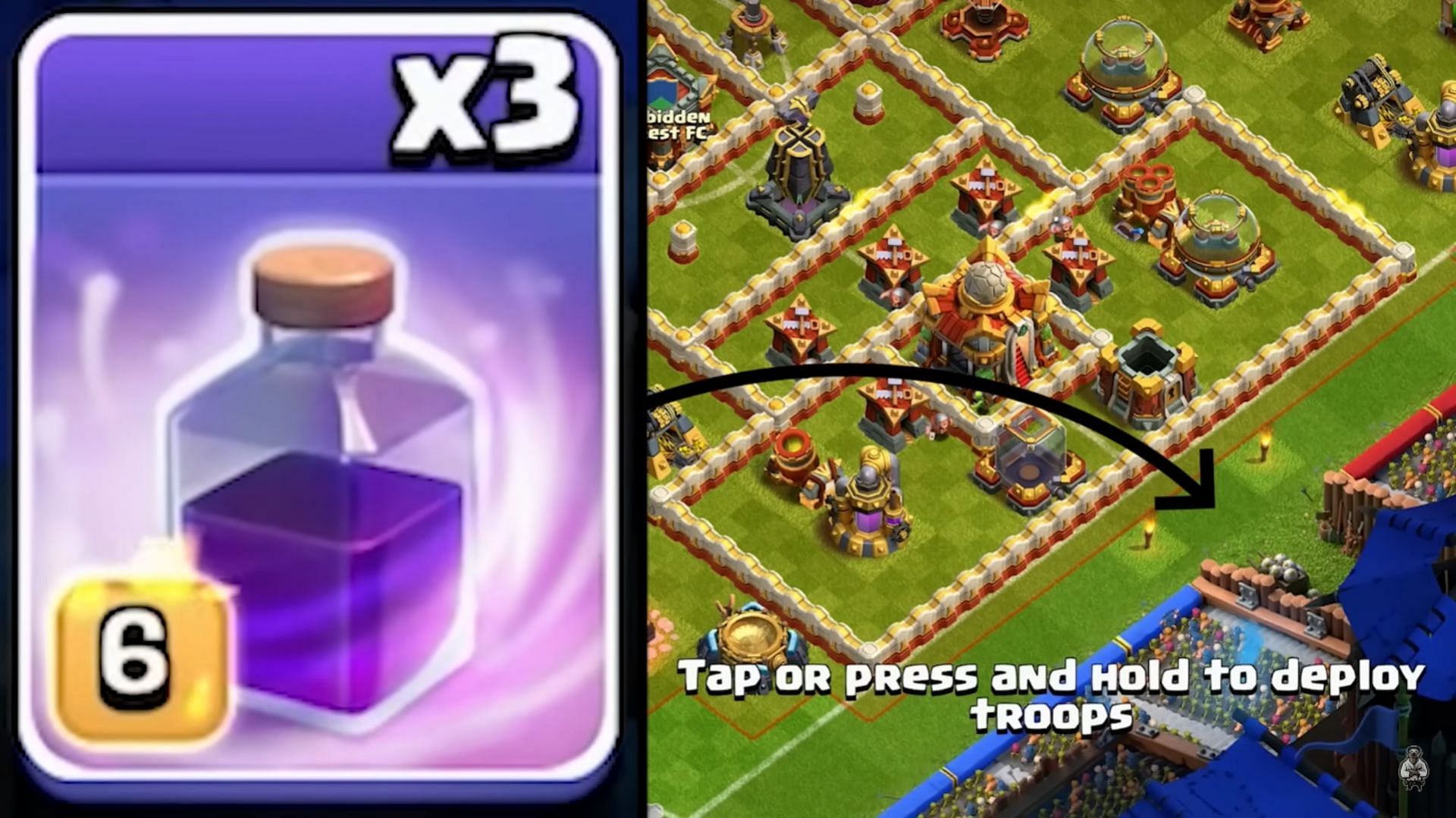 Rage Spell usage (Image via Supercell)