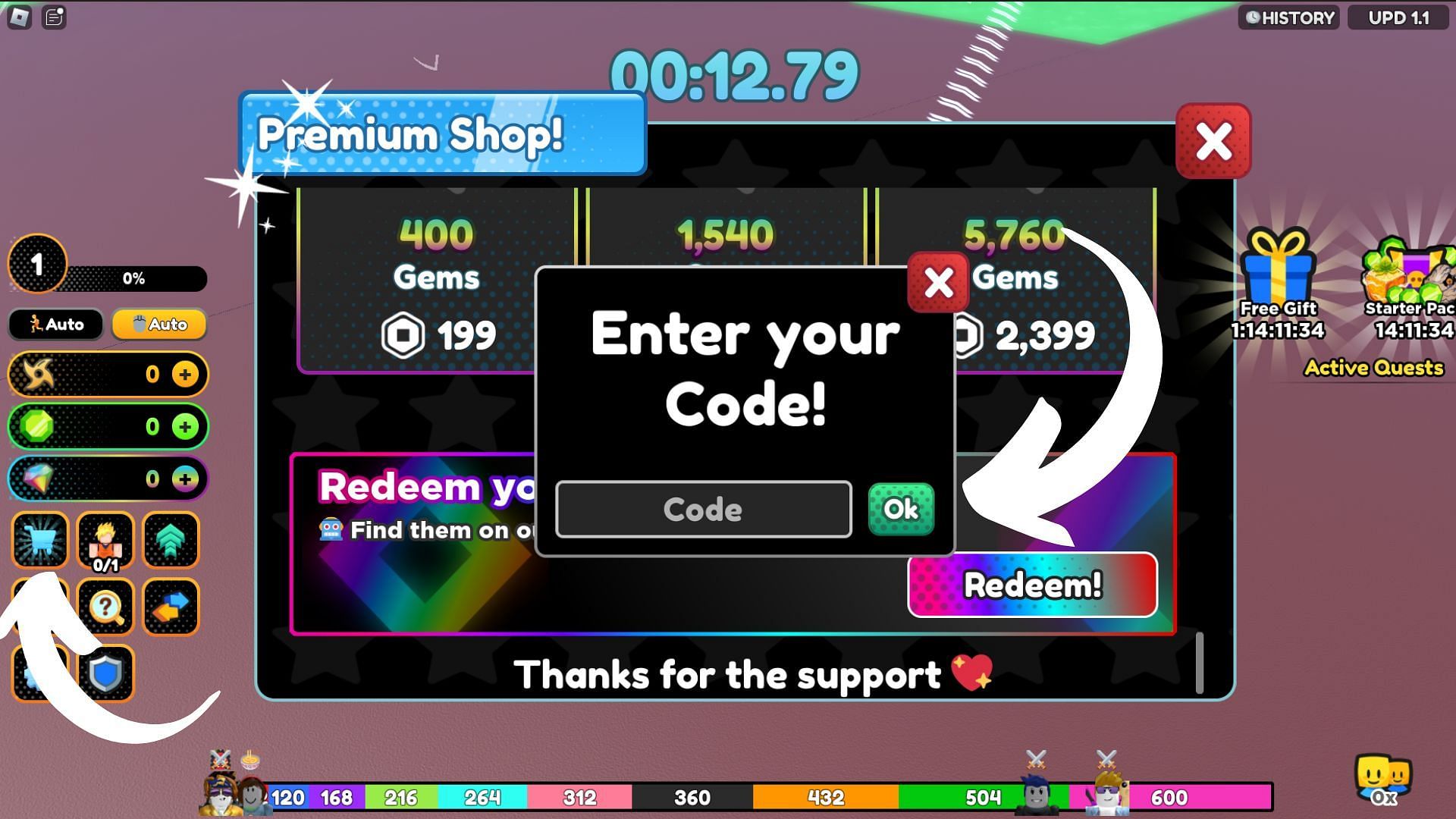 Redeem codes in Anime Racing 2 (Image via Roblox || Sportskeeda)