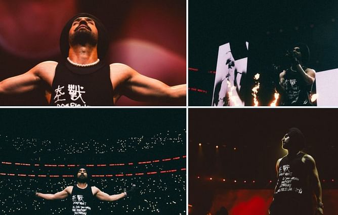 IN PHOTOS: Diljit Dosanjh gifted customized Oilers merchandise ahead of sold-out show in Edmonton