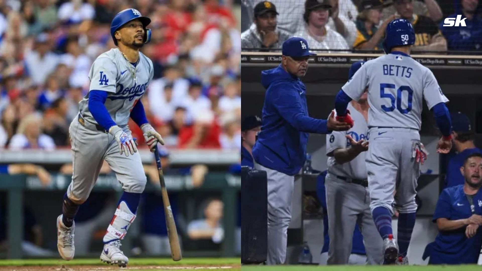 Los Angeles Angels Slugger Mookie Betts &amp; Manager Dave Roberts