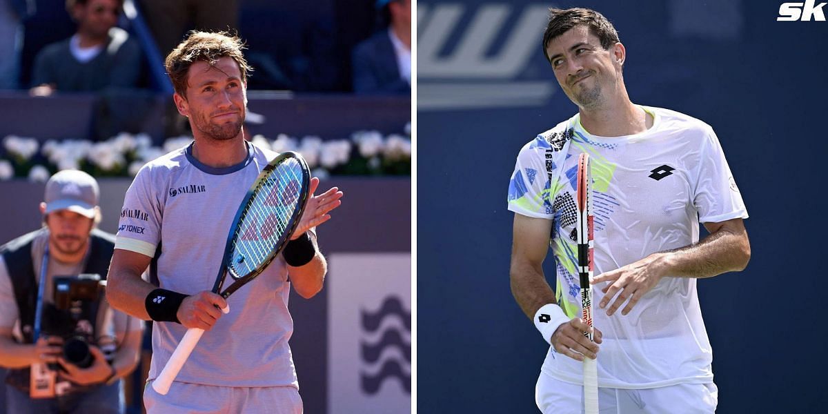 Casper Ruud vs Sebastian Ofner is one of the second-round matches at the 2024 Geneva Open. (Photos: Getty)