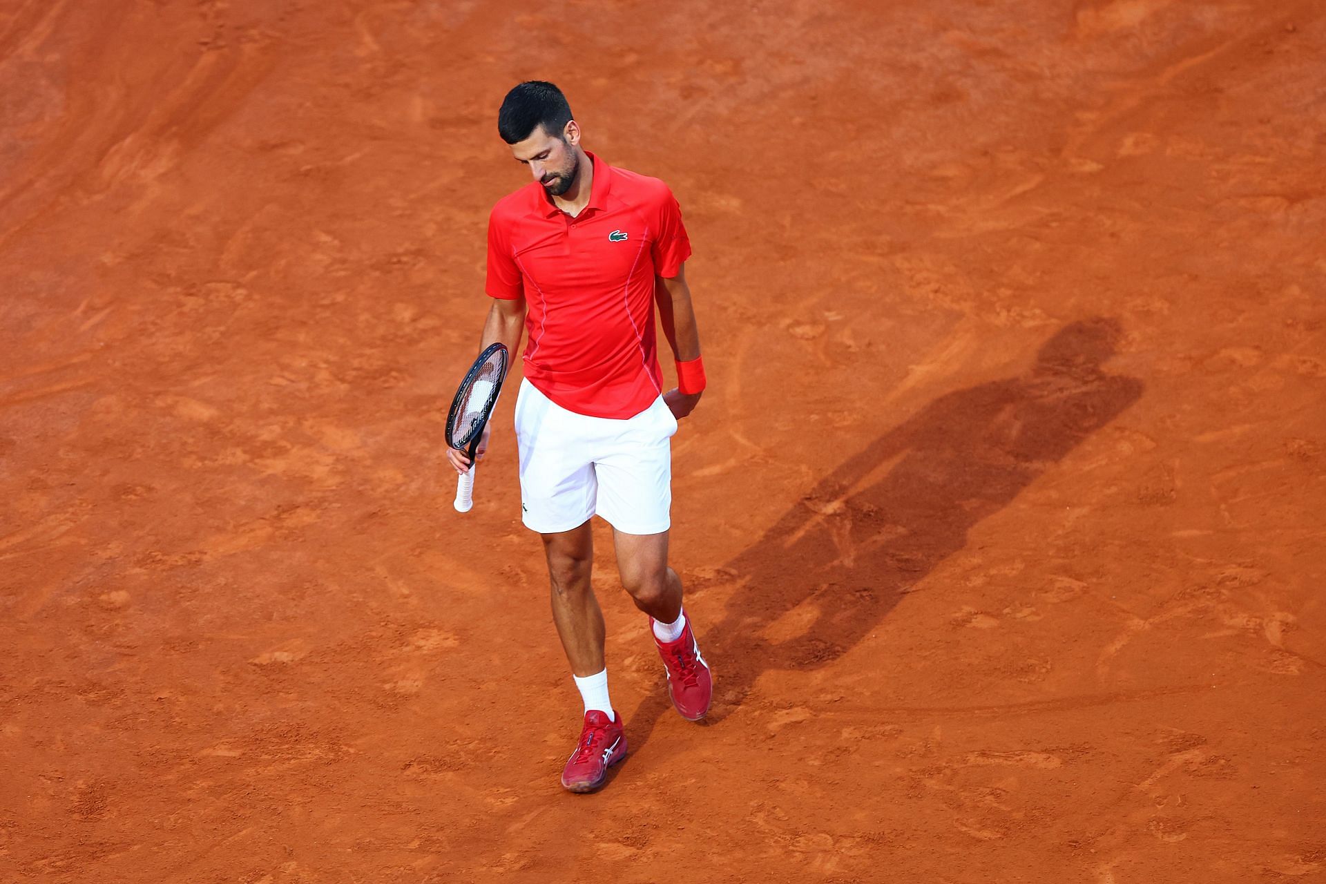 Novak Djokovic at the 2024 Italian Open. GETTY