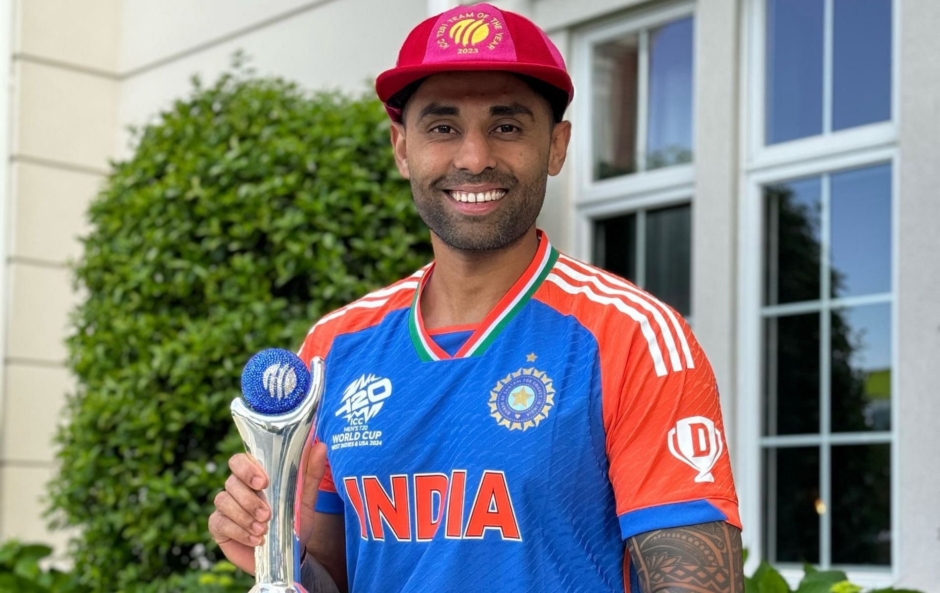 Suryakumar Yadav with his ICC Men