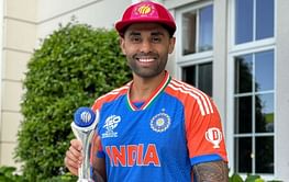 "Grateful" - Suryakumar Yadav poses with ICC Men's T20I Cricketer of the Year award