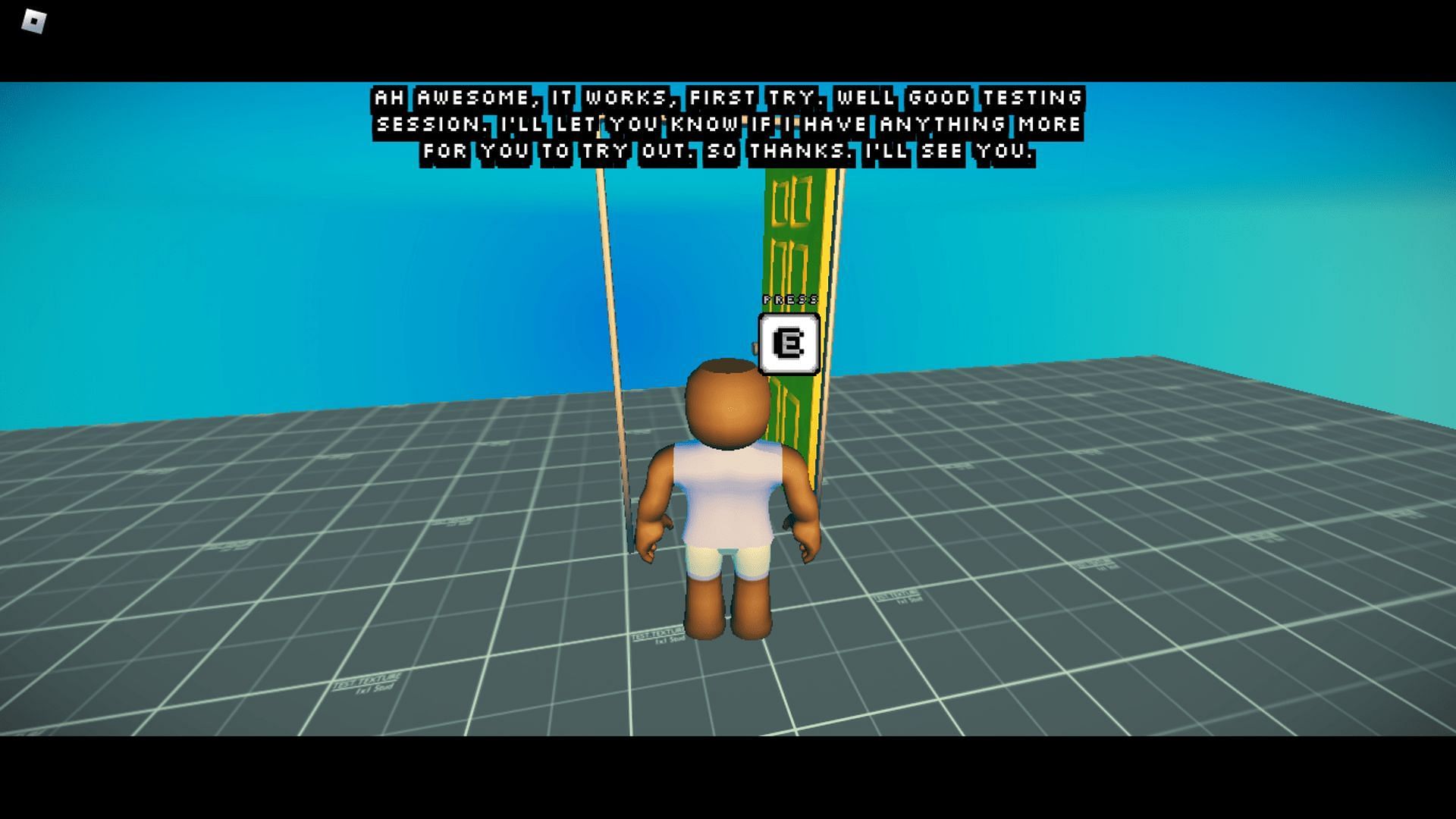 The door opening mechanism in Prototype (Image via Roblox)