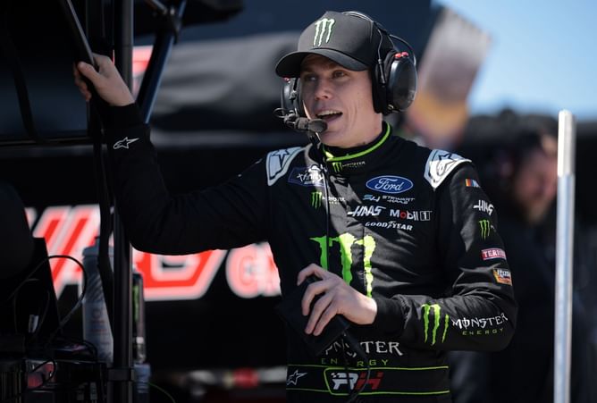 "Unfortunate for him" - Riley Herbst reacts after AJ Allmendinger contact leads to DNF at Charlotte Xfinity race