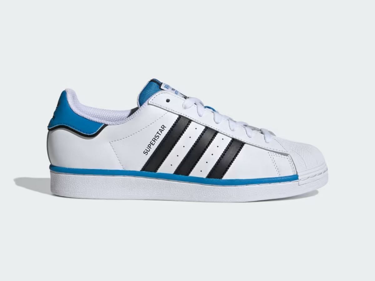 Cloud White / Core Black / Bright Blue colorway (Image via Adidas)