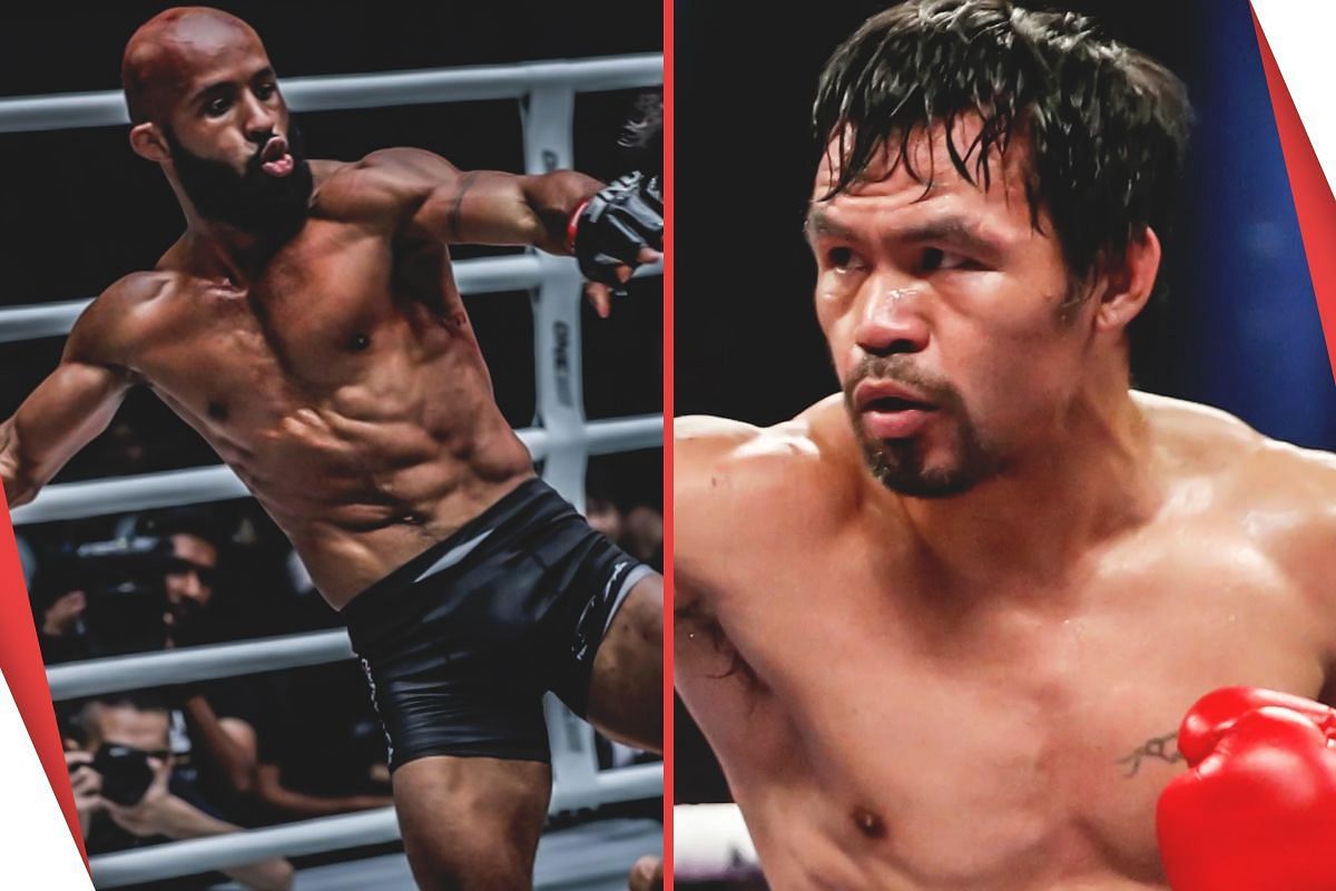 Demetrious Johnson (L) and Manny Pacquiao (R)