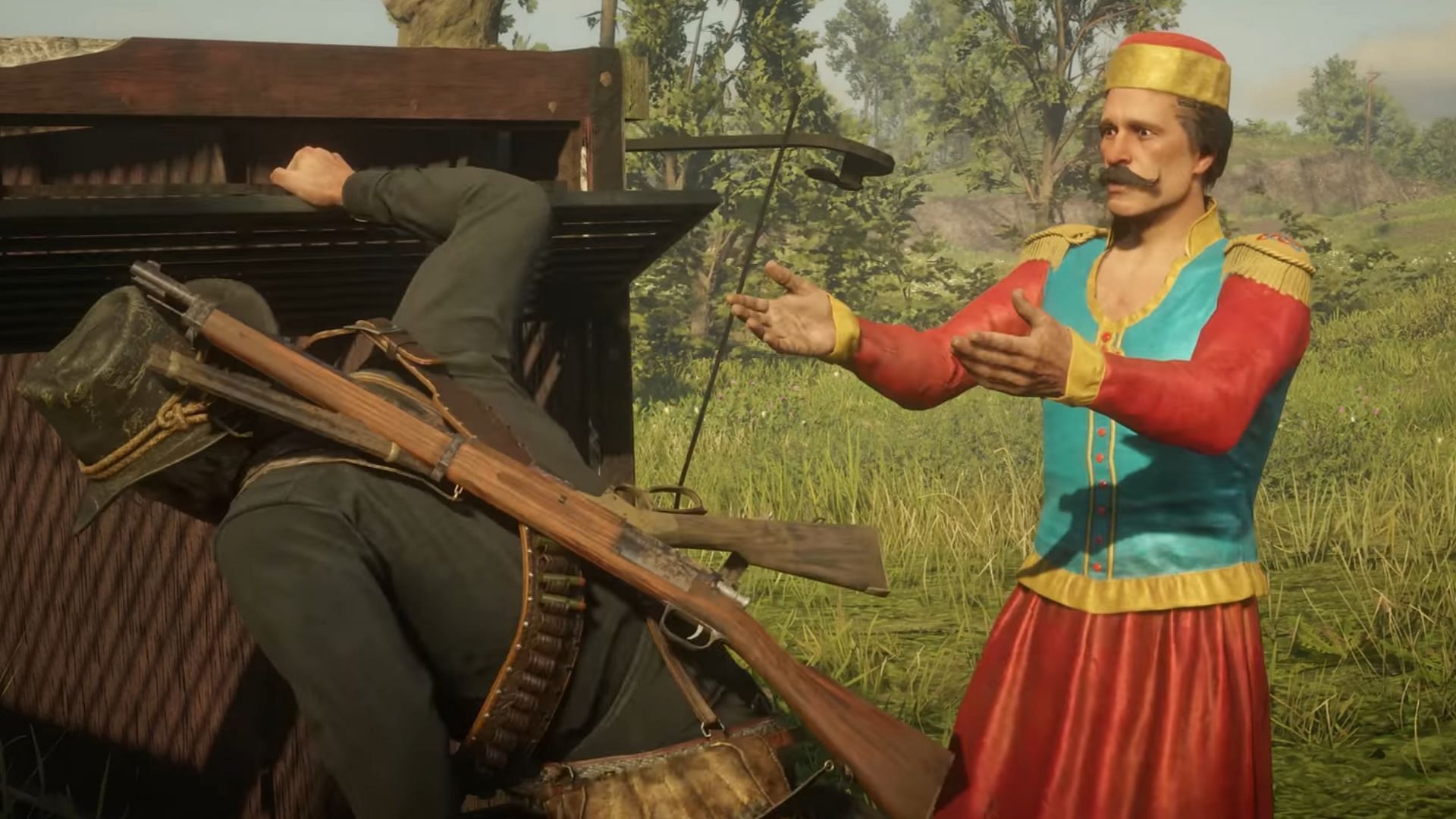 This is one of the most fun side missions in RDR 2 (Image via YouTube/CINEMATIC GAMING)