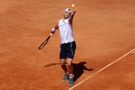 Grigor Dimitrov in action at the 2024 Italian Open