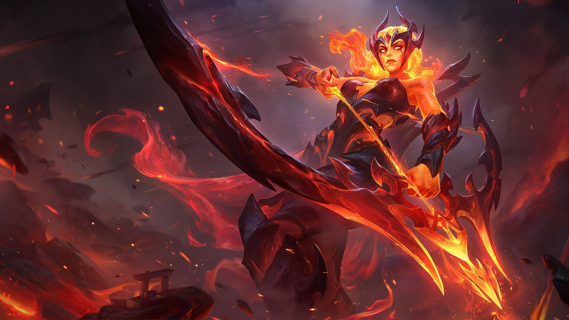 LoL Infernal 2024 Ashe splash art (Image via Riot Games)