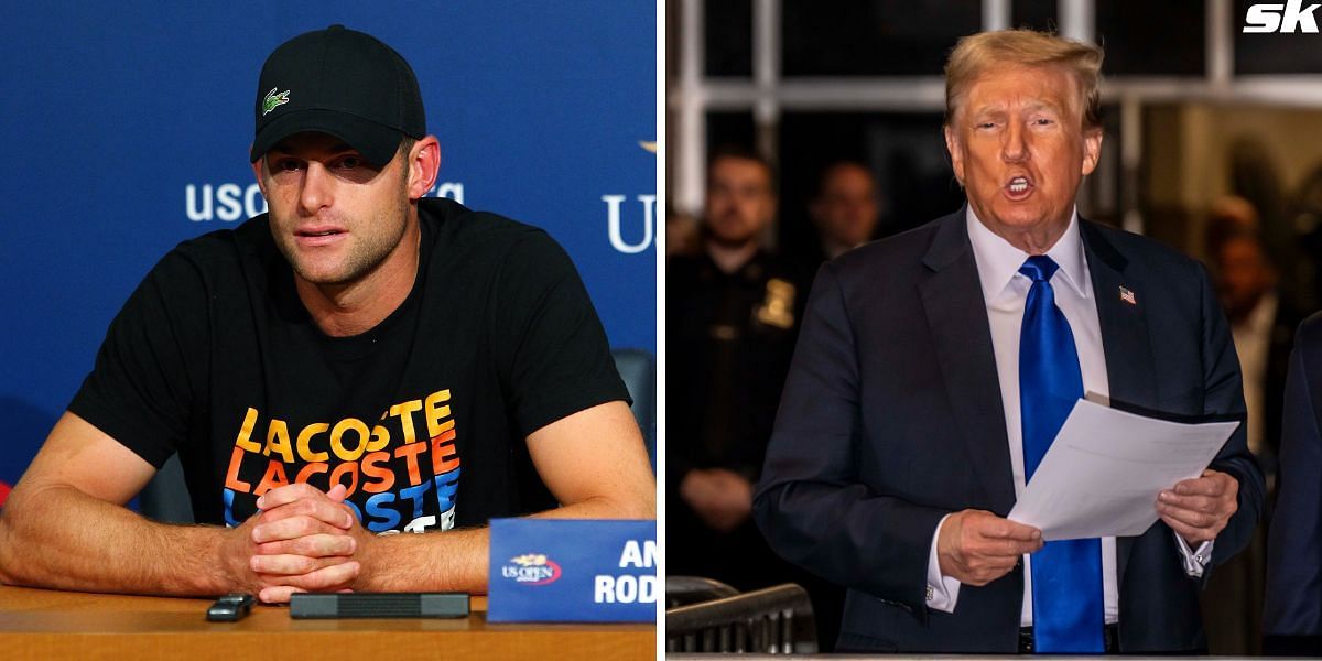 Andy Roddick (L), Donald Trump (Source: Getty)