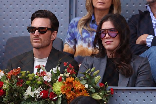 Garbine Muguruza along with her fianc&eacute; Arthur Borges.