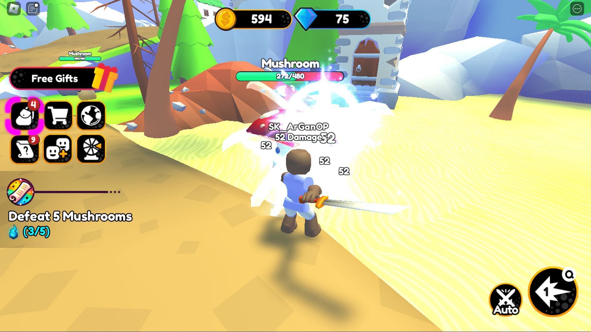 Gameplay screenshot from Proto Simulator (Image via Roblox)