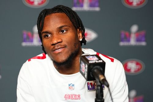 Charvarius Ward during the Super Bowl LVIII - San Francisco 49ers Media Availability