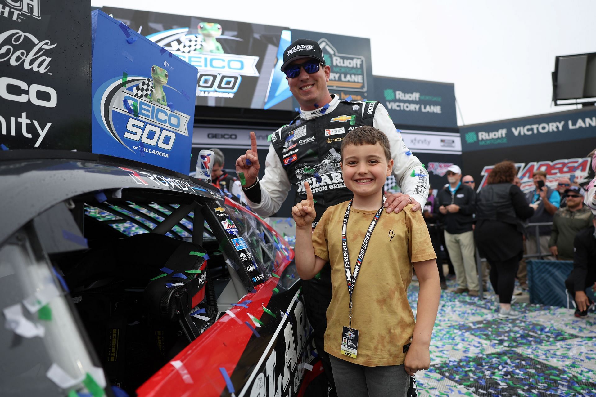 Kyle Busch with his son Brexton