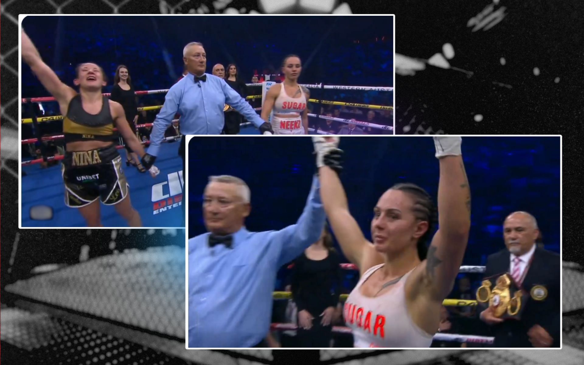 Ring announcer opens up following blunder in Perth. [Image courtesy: @trboxing on X] 