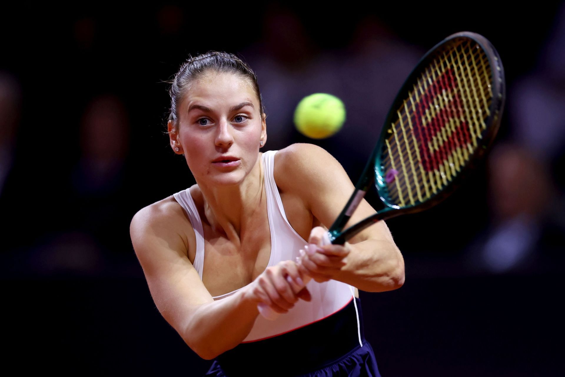 Marta Kostyuk at the 2024 Porsche Tennis Grand Prix.