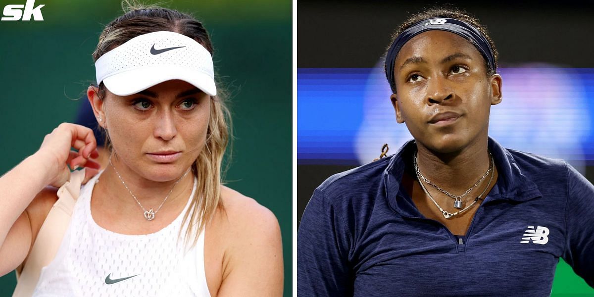 Paula Badosa (L) and Coco Gauff (R)