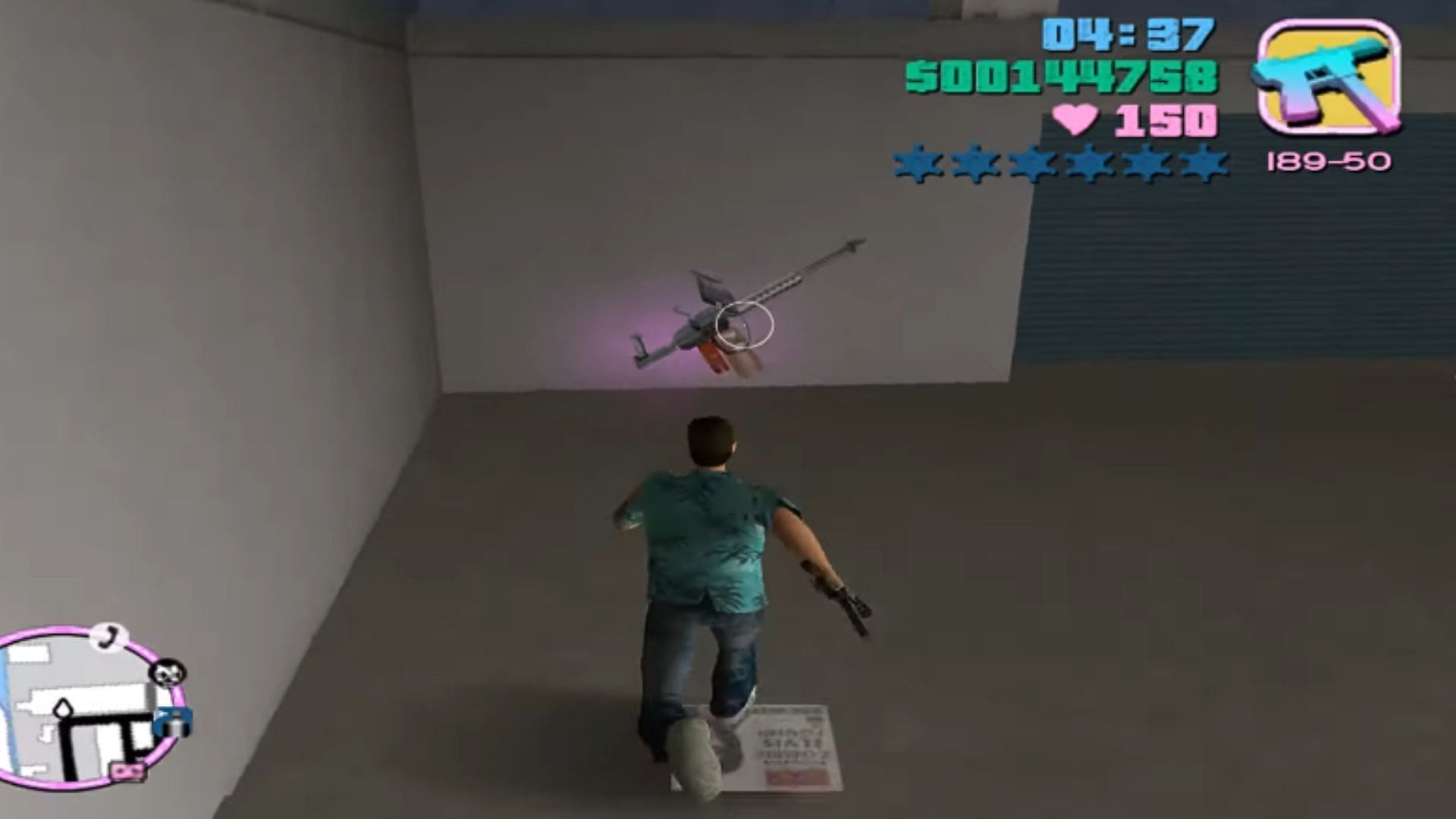 Flamethrower pick-up in GTA Vice City (Image via YouTube/SmoothGTA)