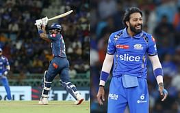 [Watch] KL Rahul hits a magnificent helicopter shot during LSG vs MI IPL 2024 clash