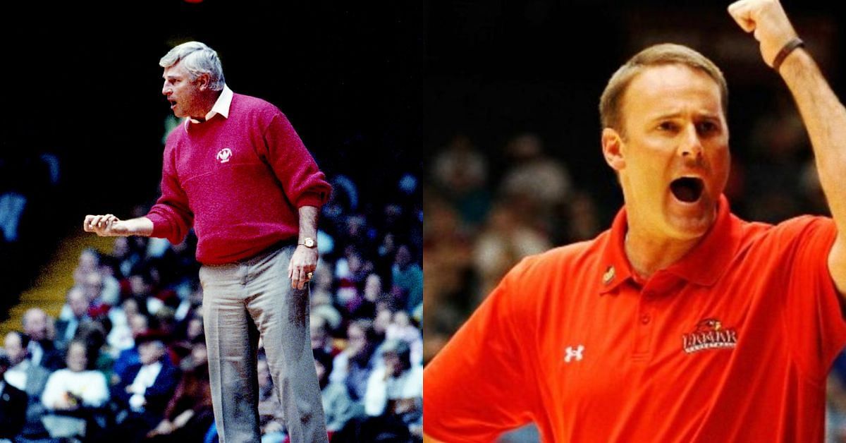 Former Indiana HC Bobby Knight and his son Pat Knight