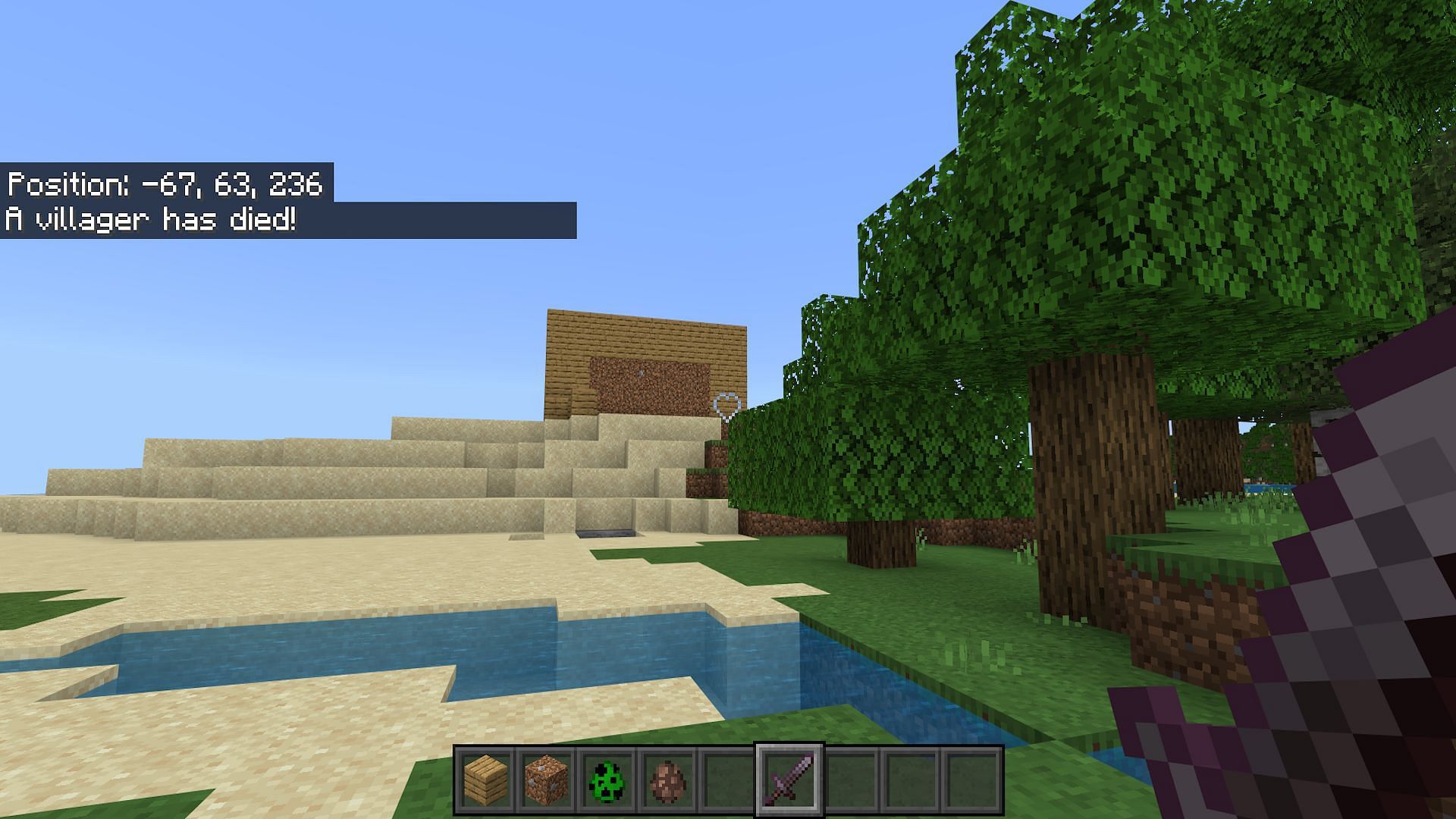 Villager death notifications is probably the most useful of the addons for finding nearby villages (Image via Mojang)