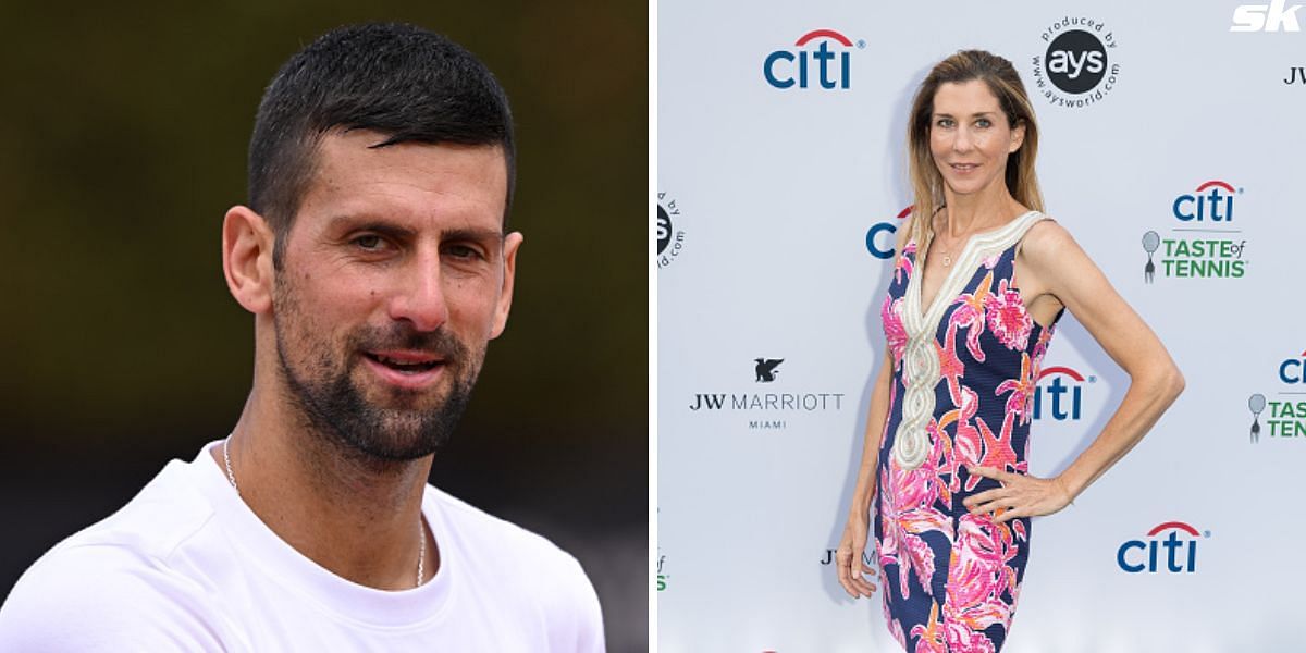 Novak Djokovic (L) and Monica Seles (R)