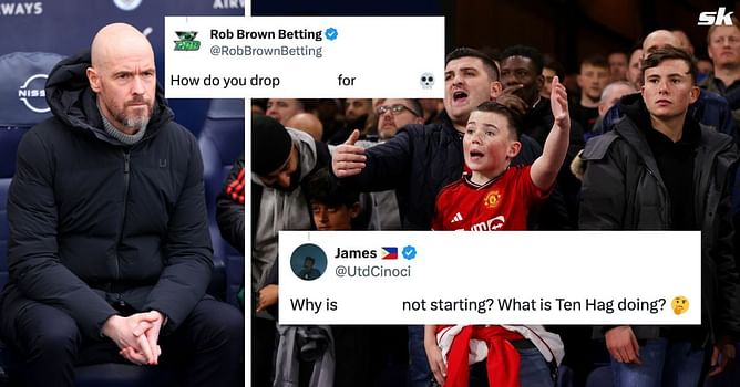 “What is he doing?”, “Not even on the bench?” - Manchester United fans frustrated as Ten Hag excludes 2 players from FA Cup final line-up