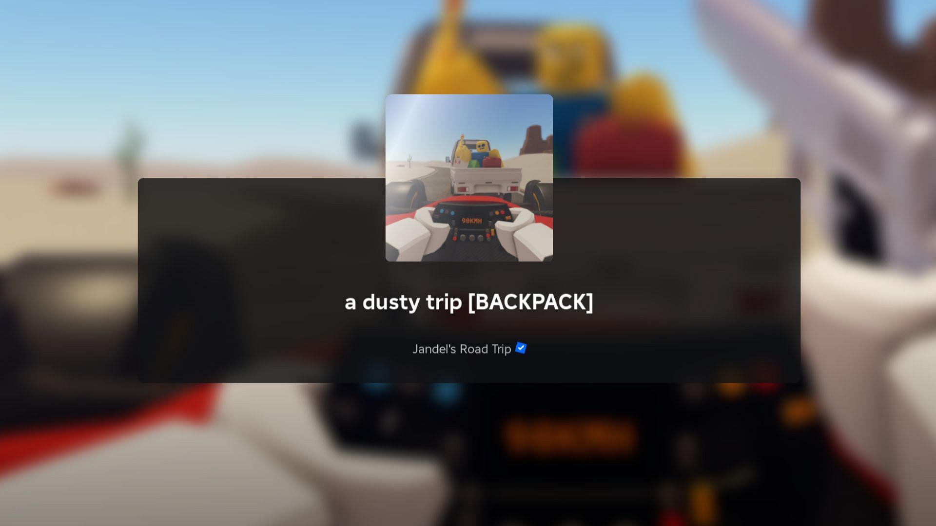 A Dusty Trip is an amazing car game (Image via Roblox)
