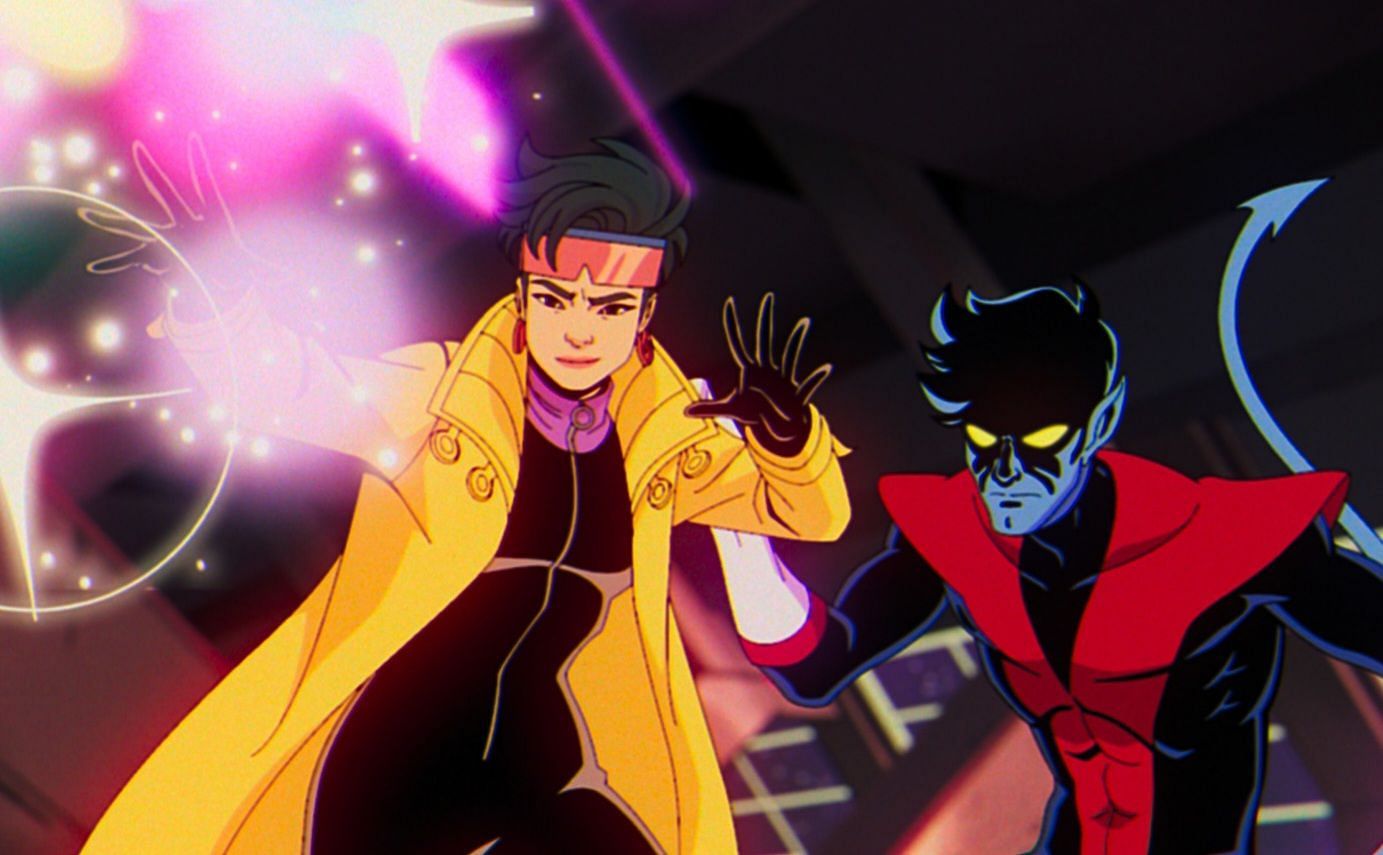 Jubilee and Nightcrawler in X-Men &#039;97 (Image via @MarvelStudios on X)