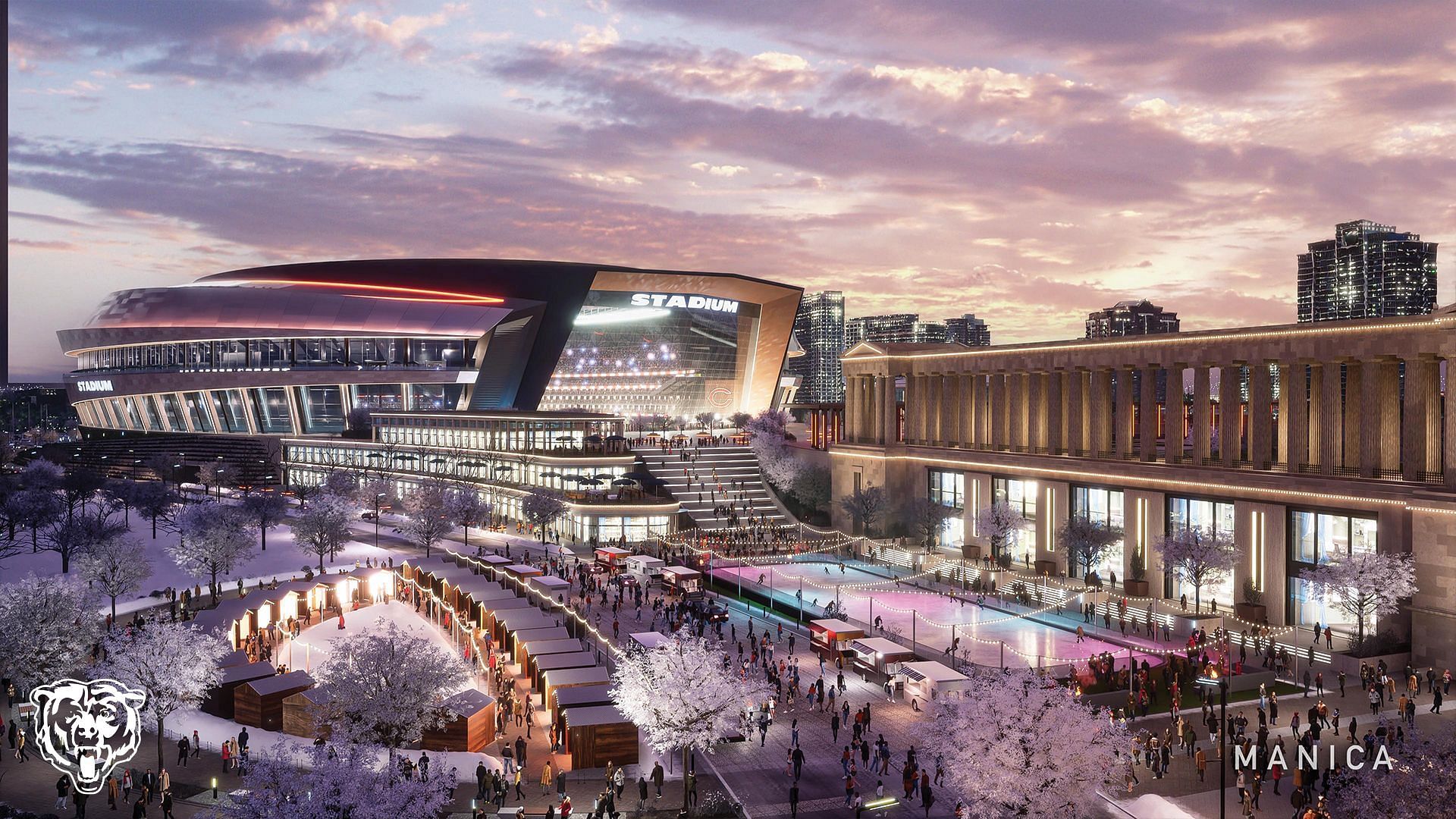 Concept art for the proposed stadium by the Bears