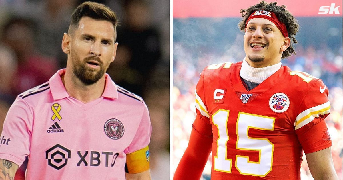 Lionel Messi (left) and Patrick Mahomes
