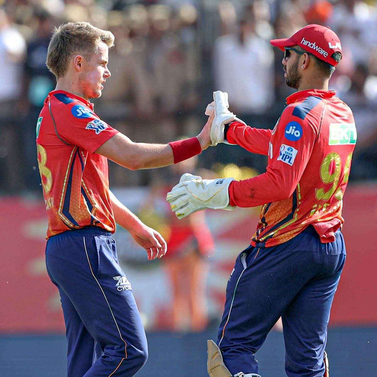 Sam Curran and Jitesh Sharma. (Credits: Twitter)