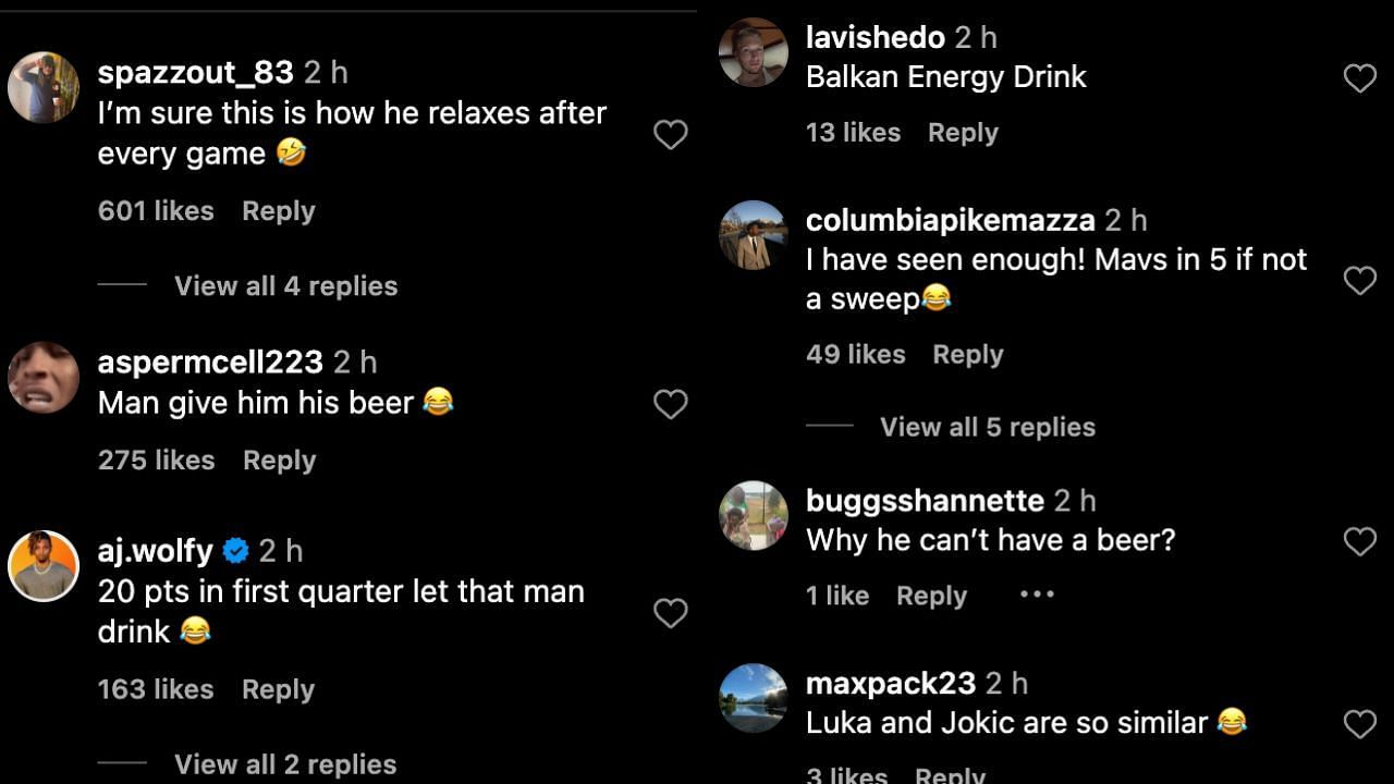 Reactions to Luka Doncic drinking beer after Mavs&#039; Game 5 win