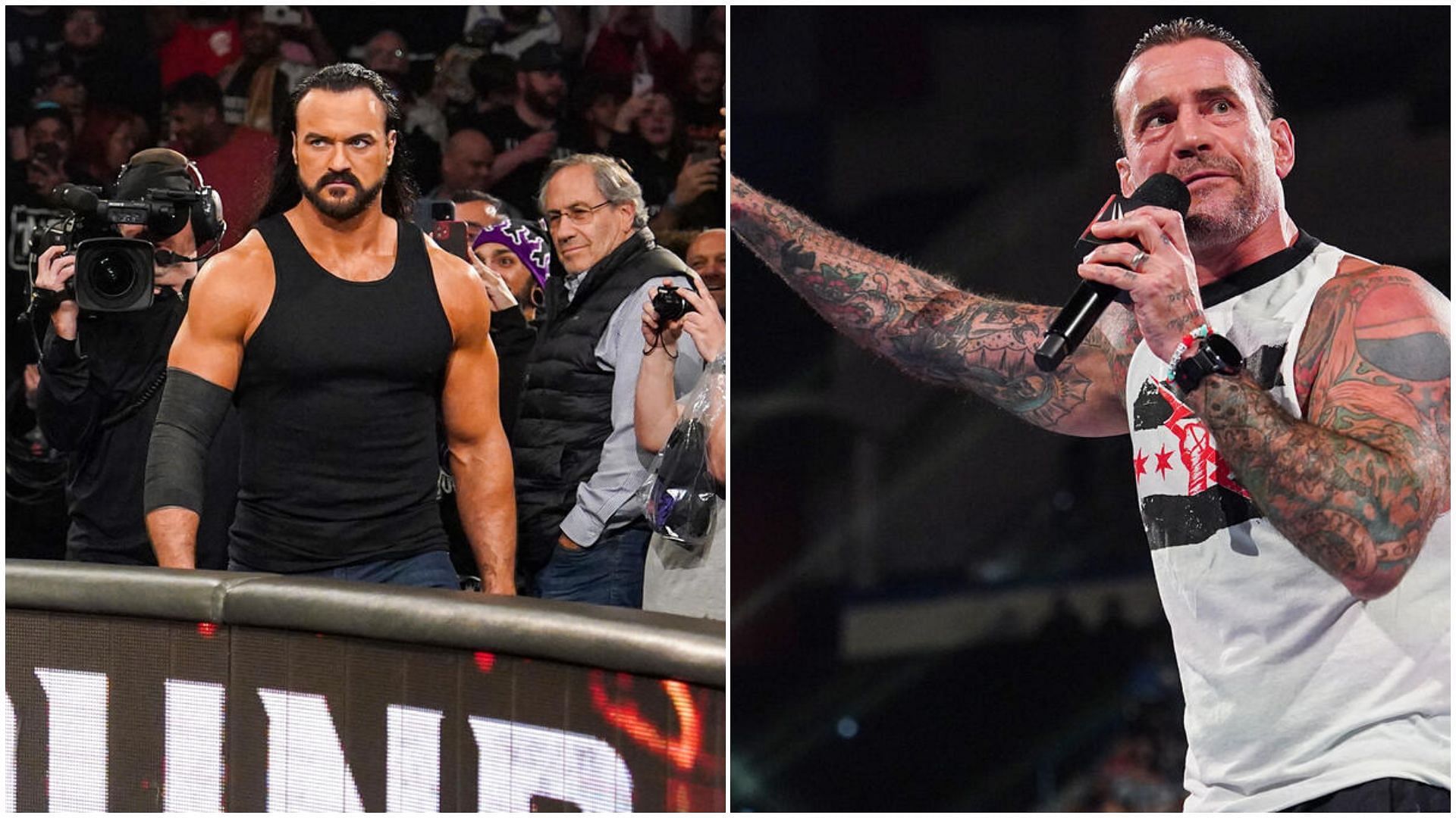 Drew McIntyre (left), and CM Punk (right).