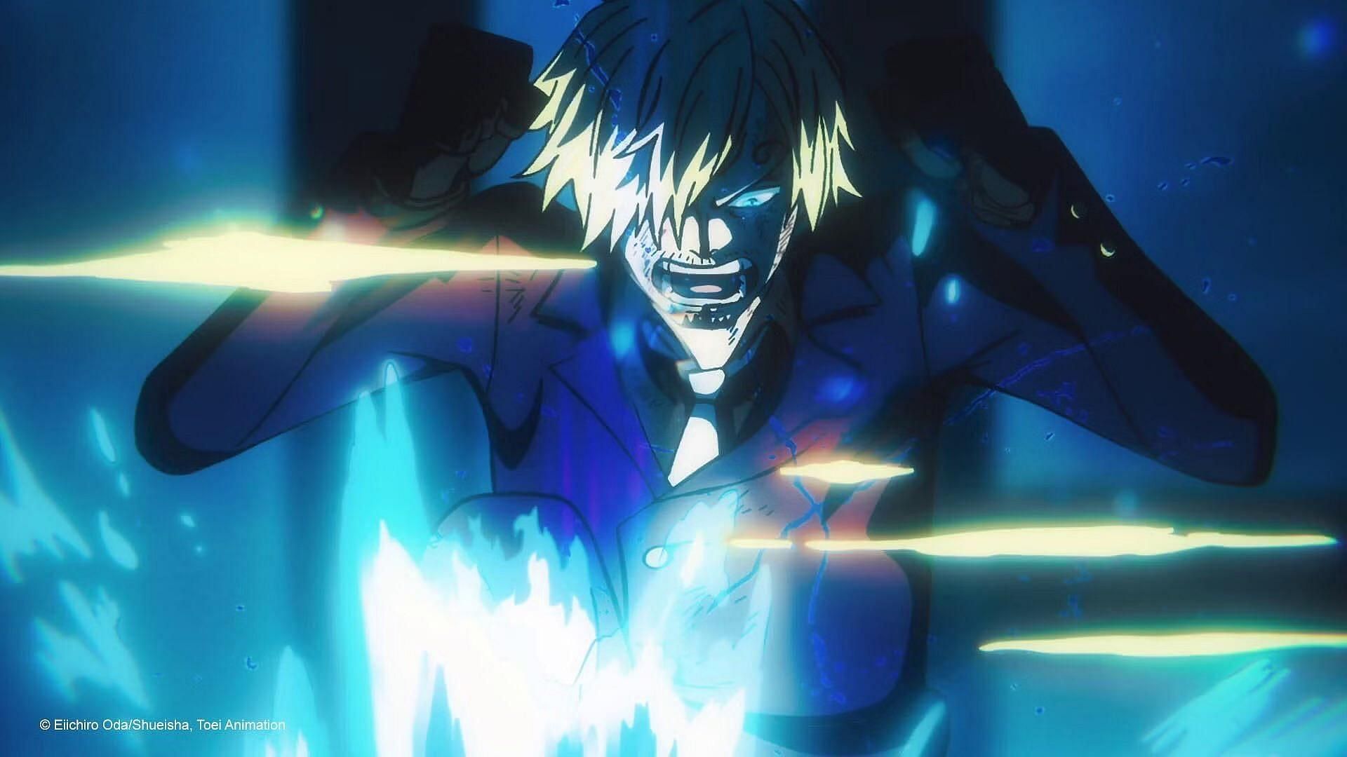 Sanji seen activating his Ifrit Jambe form (Image via Toei Animation)