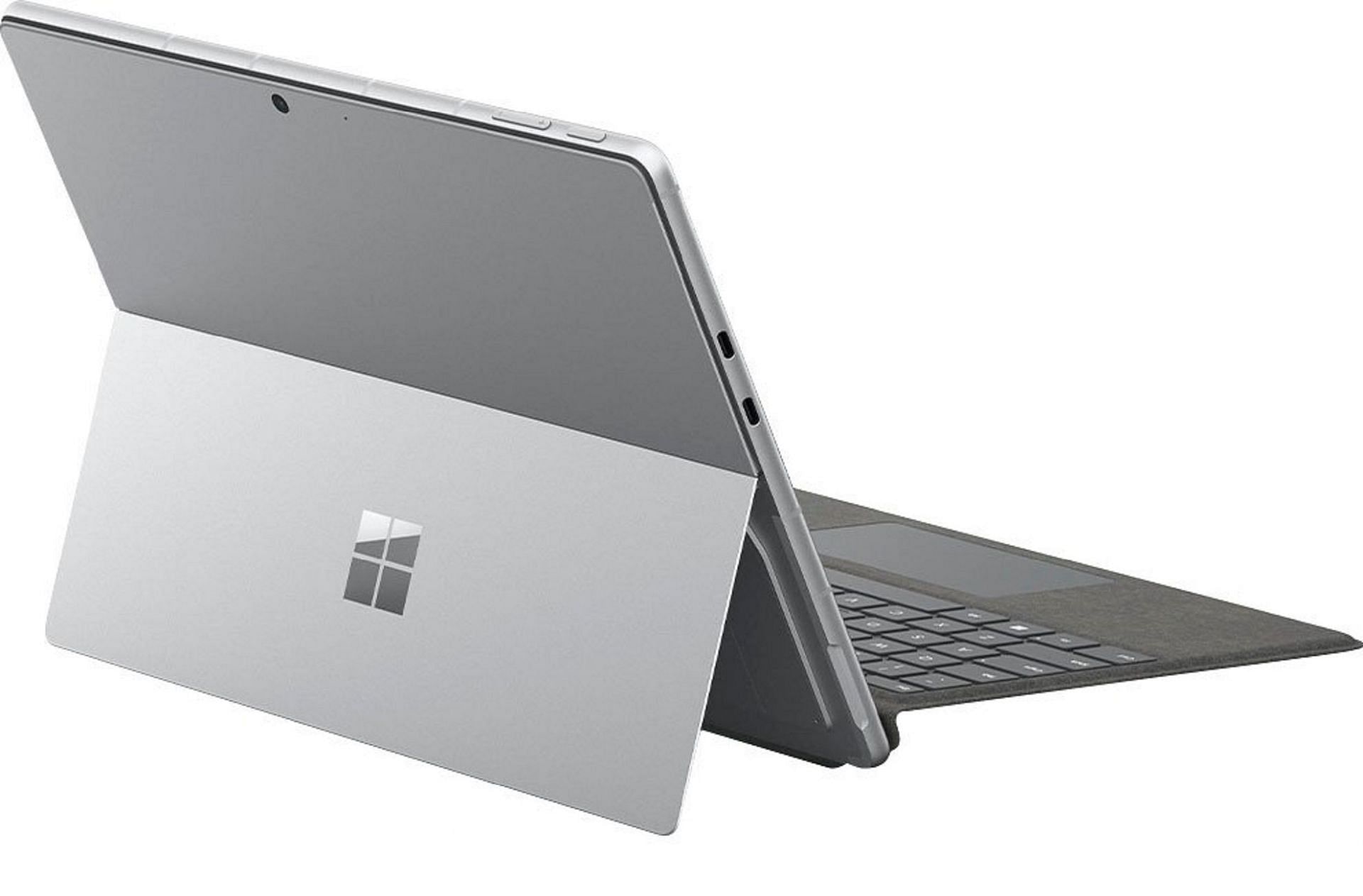 Surface Pro 9 with its kickstand on (Image via Surface)