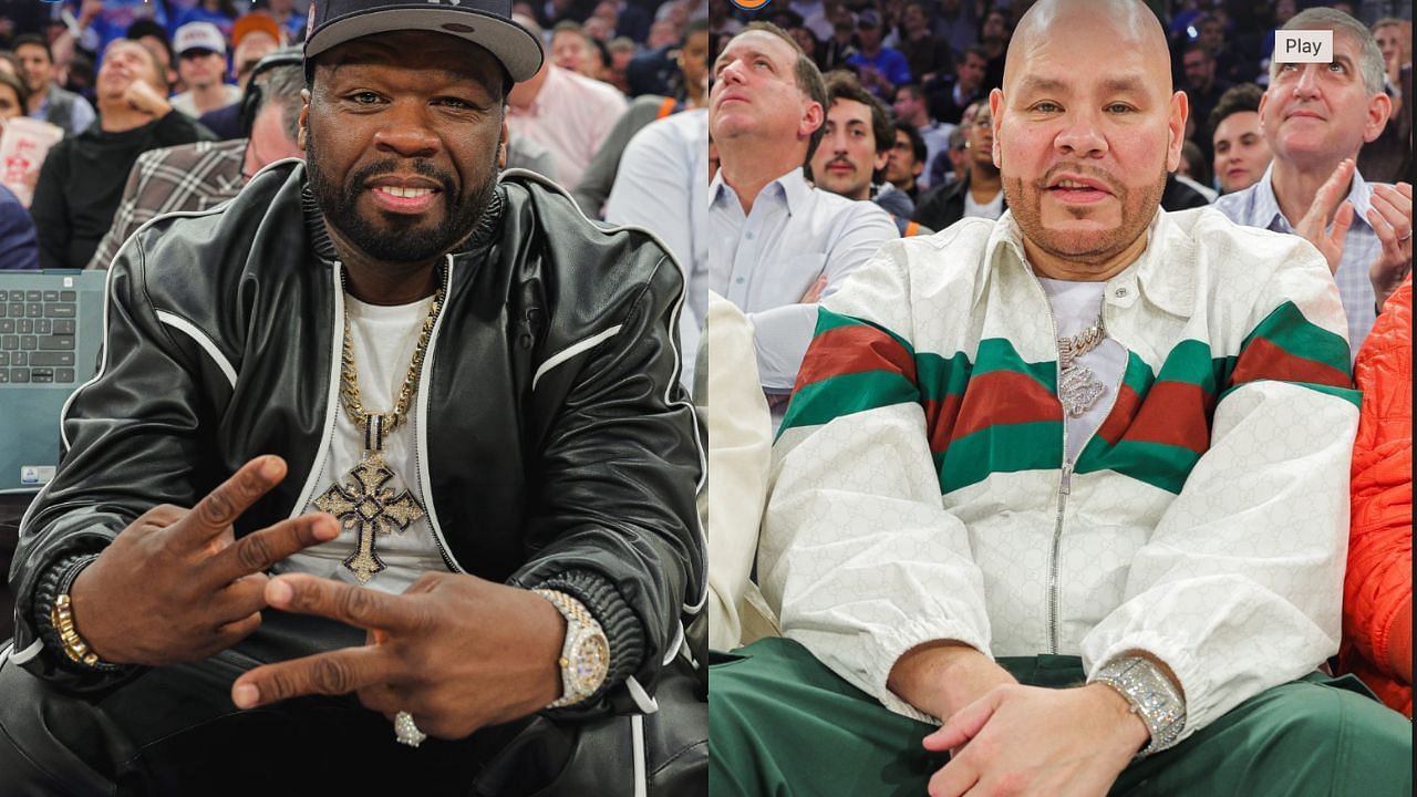 50 Cent, Fat Joe &amp; other celebrities bring heat courtside for Knicks vs Pacers showdown in New York
